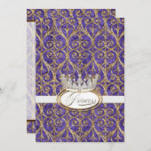 Royal Princess Crown Baby Shower Einladung (Vorne/Hinten)