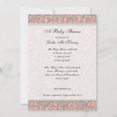 Royal Princess Crown Baby Shower Einladung (Rückseite)