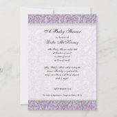 Royal Princess Crown Baby Shower Einladung (Rückseite)