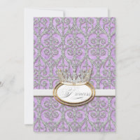 Royal Princess Crown Baby Shower Einladung