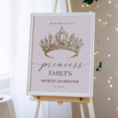 Royal Princess Crown Girl Birthday Party Poster