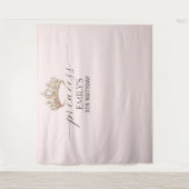 Royal Princess Crown Girl Birthday Party Wandteppich (Vorderseite)