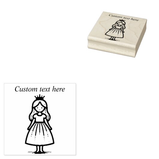 Royal Princess Customizable Rubber Stamp Gummistempel (Stempel)
