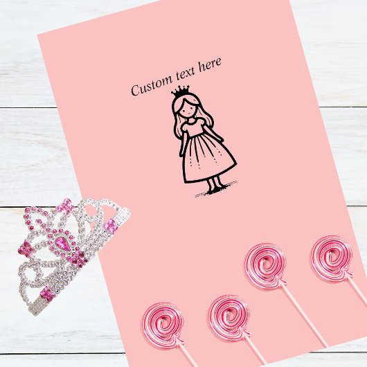 Royal Princess Customizable Rubber Stamp Gummistempel