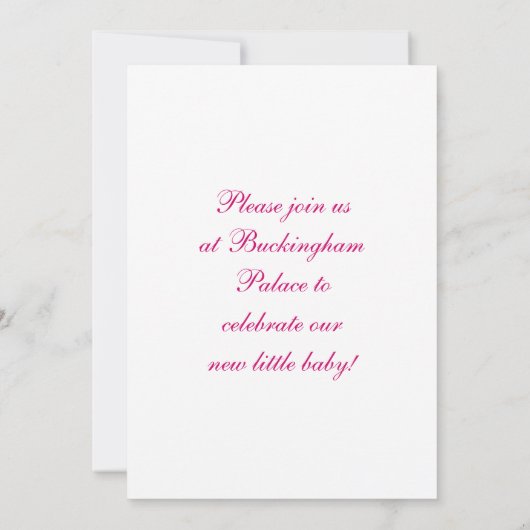 Royal Princess Einladung (Rückseite)