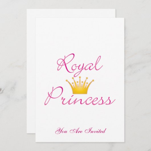 Royal Princess Einladung (Vorne/Hinten)