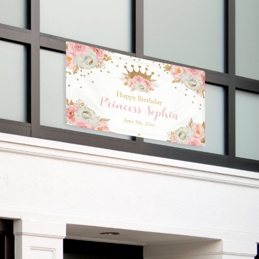 Royal Princess Floral pink banner backdrop (Äußeres Gebäude)