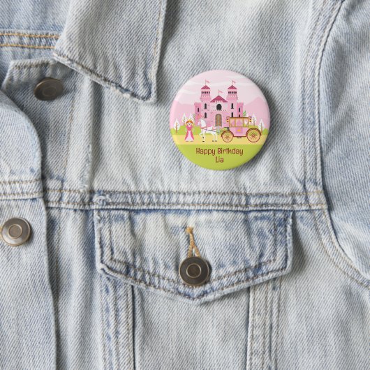 Royal Princess Girl Birthday Party Button (Beispiel)