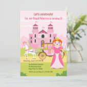 Royal Princess Girl Birthday Party Einladung (Stehend Vorderseite)