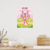 Royal Princess Girl Birthday Party Poster (Küche)