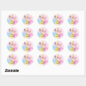 Royal Princess Girls Happy Birthday Sticker (Blatt)