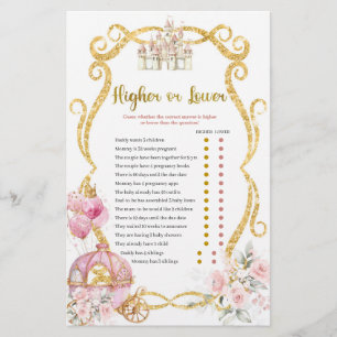 Royal Princess Higher oder Lower Games Card