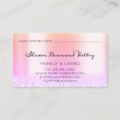 Royal Princess Makeup Artist Lashes Holograph Terminkarte (Rückseite)