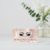 Royal Princess Makeup Artist Lashes Rose Green Terminkarte (Stehend Vorderseite)