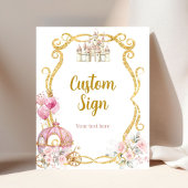 Royal Princess Pink Carriage Custom Sign Poster