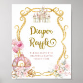Royal Princess Pink Carriage Diaper Raffelposter Poster (Vorne)