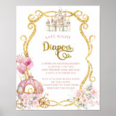 Royal Princess Pink Carriage Late Diapers Poster (Vorne)