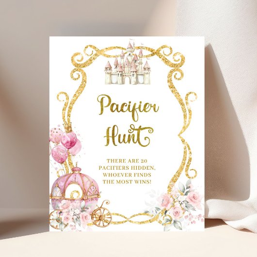 Royal Princess Pink Carriage Schnuller Hunt Poster
