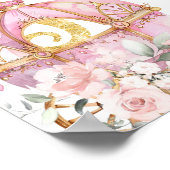 Royal Princess Pink Carriage Welcome Sign Poster (Ecke)