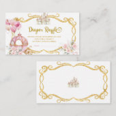 Royal Princess Pink Pumpkin Carriage Diaper Raffin Begleitkarte (Vorne/Hinten)