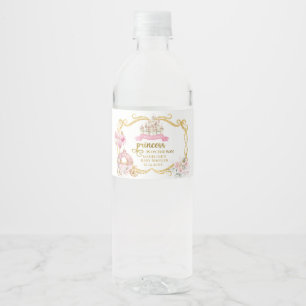 Royal Princess Pink Pumpkin Carriage Flasche Label Wasserflaschenetikett
