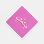 Royal Princess Queen Crown Coronet Party Pink Gold Serviette (Ecke)