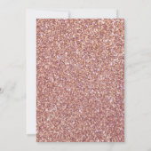 Royal Princess Rose Gold Glitzer Baby Dusche Einladung (Rückseite)