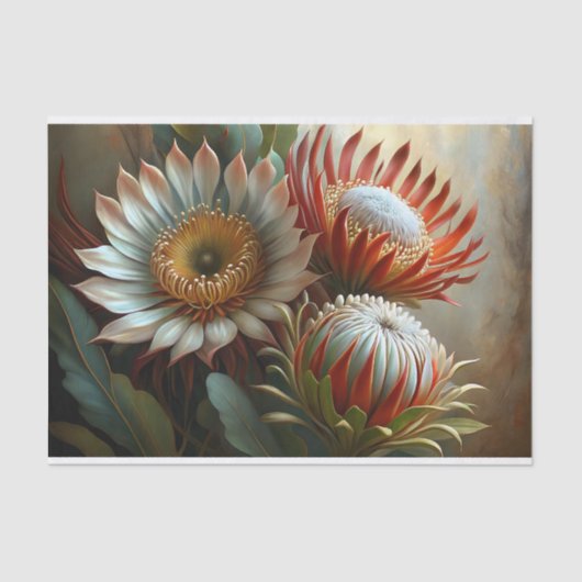 Royal Protea Dreams Decoupage Seidenpapier (Vorderseite)