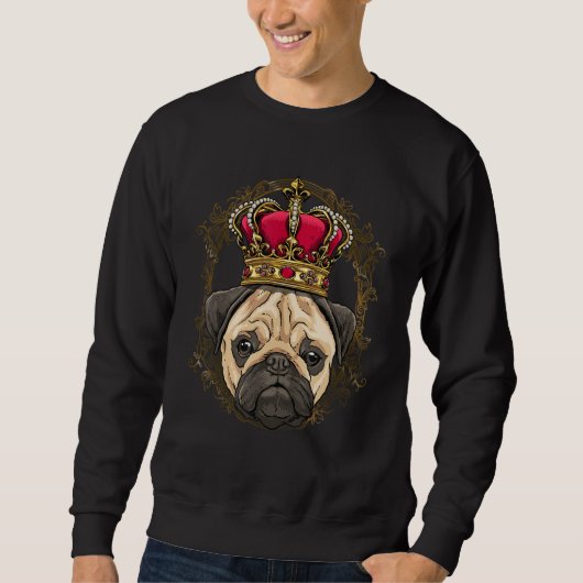 Royal Pug King Queen Princess Pug Mom Pug Dad Dog Sweatshirt (Vorderseite)
