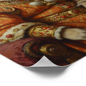 Royal Pug Portrait Poster (Ecke)