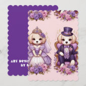 Royal Puppy Birthday Einladung (Vorne/Hinten)
