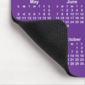 Royal Purple and White 2026 Calendar Mousepad (Ecke)