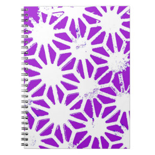 Royal purple geometric pattern notizblock