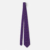 Royal Purple & Gold Polka Dot Krawatte (Rückseite)
