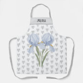 Royal Purple Iris Floral Print Apron Schürze (Vorderseite)