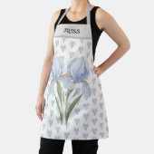 Royal Purple Iris Floral Print Apron Schürze (InSitu)
