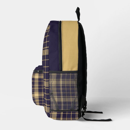 Royal Purple  Soft Gold Neutral White Washington  Bedruckter Rucksack (Rechts)