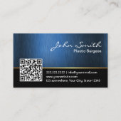 Royal QR Code Plastic Surgeon Business Card Visitenkarte (Vorderseite)