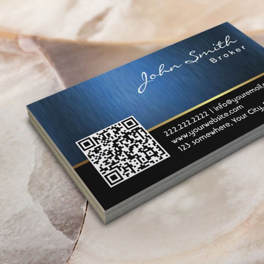 Royal QR Code Real Anwesen Broker Business Card Visitenkarte
