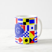 Royal Quatrefoil Monogramm Kaffeetasse (VorderseiteRechts)