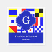 Royal Quatrefoil Monogramm Serviette (Vorderseite)