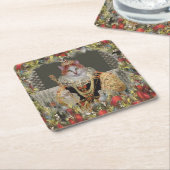 Royal Queen Cat Christmas Paper Untersetzer (angewinkelt)