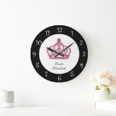 Royal Queen Monogram Wall Clock Große Wanduhr (Zuhause)