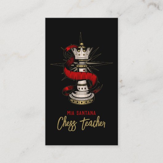 Royal Queen Schess Teacher Visitenkarte (Vorderseite)