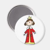 Royal Queen Strichmännchen Magnet (Vorderseite/Rückseite)