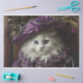 Royal Queen White Cat Decoupage Seidenpapier (Basteln)