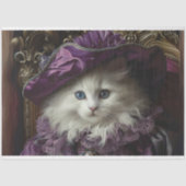 Royal Queen White Cat Decoupage Seidenpapier (Vorderseite)
