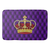 Royal Queen's Crown & Imitate Lila Pintucks Badematte (Vorderseite)