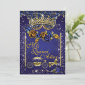 Royal Quinceañera und Sweet 16 Party Einladungen (Stehend Vorderseite)