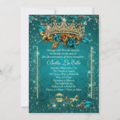 Royal Quinceañera und Sweet 16 Party Einladungen (Rückseite)